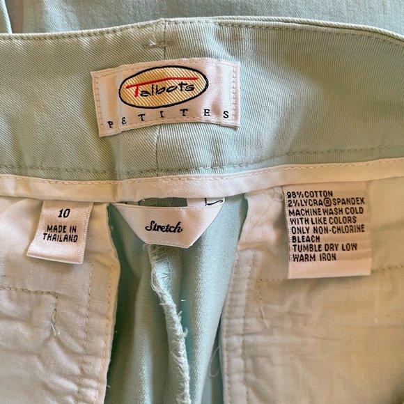 Talbots Sky Blue Stretch Capri Pant Size 10P - Picture 2 of 4